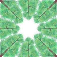 green tree pattern for floral Background.