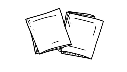 Two stacks of blank sketch books