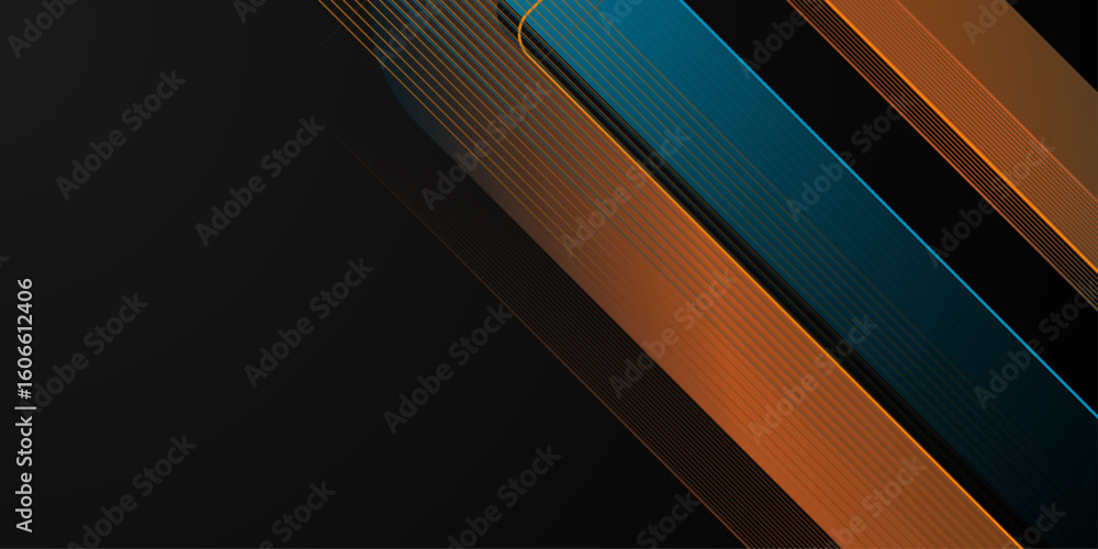 Poster dynamic abstract design featuring vibrant lines on a sleek background. straight lines and round tail
