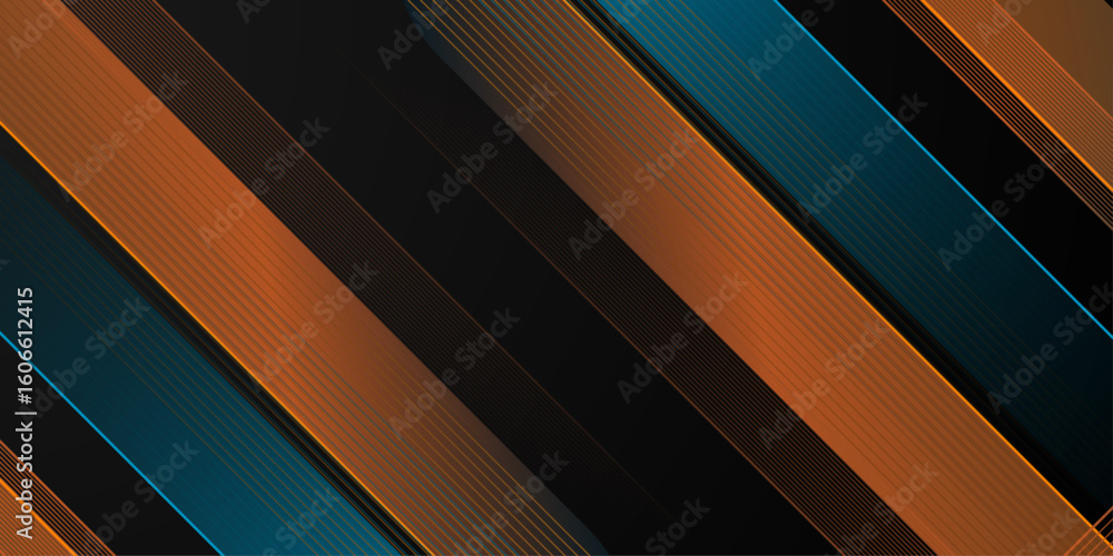 Poster dynamic abstract design featuring vibrant lines on a sleek background. straight lines and round tail