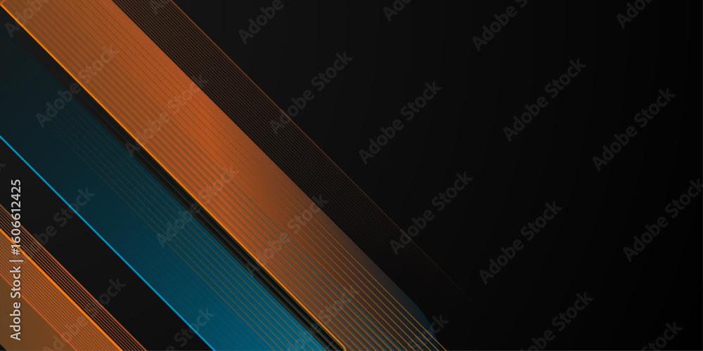 Poster dynamic abstract design featuring vibrant lines on a sleek background. straight lines and round tail
