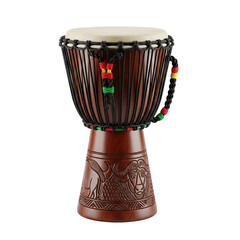 traditional African carved djembe drum