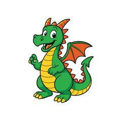 Obraz premium Cartoon dragon vector illustration