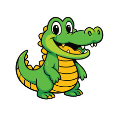 Cartoon crocodile vector illustration