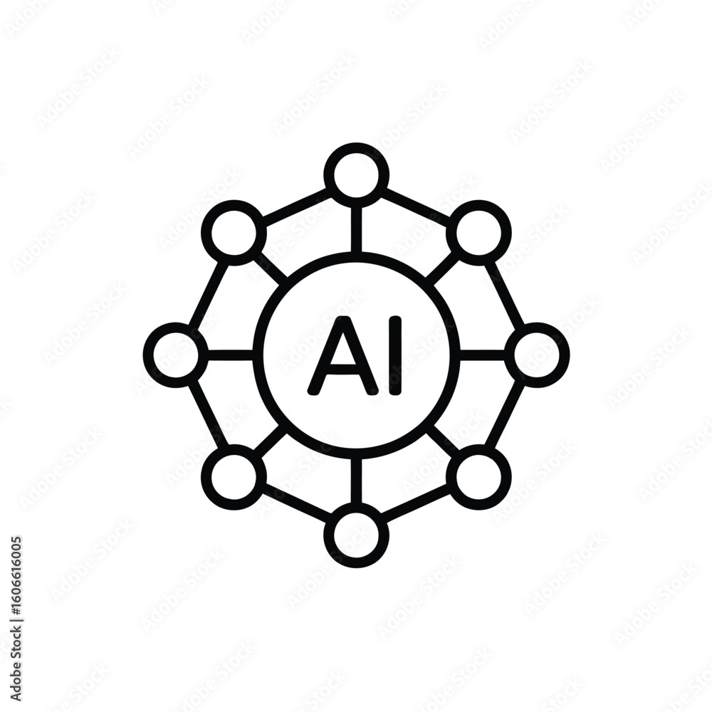 Poster artificial intelligence network concept symbolizing interconnectivity and innovation in technology r