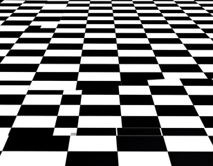 Checkered floor perspective