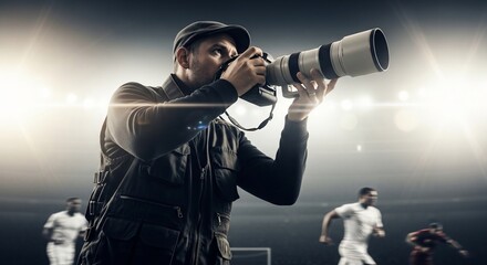 Sports Photographer Captures Soccer Action with Long Lens