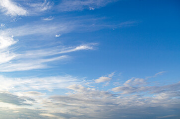 Fantastic soft clouds at sunrise, natural composition