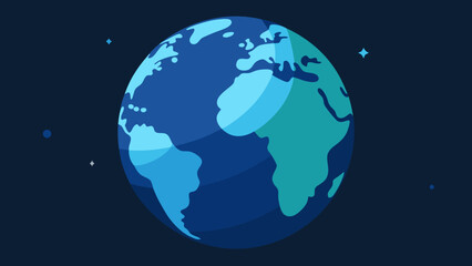 Fototapeta premium Stylized View of Earth from Space Focusing on Continents Abstract Design