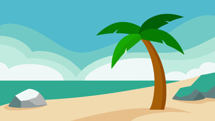Fototapeta premium Vibrant 2D Cartoon Background Scene Illustration with Playful Colors