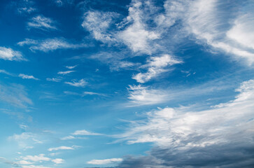 Fantastic soft clouds at sunrise, natural composition
