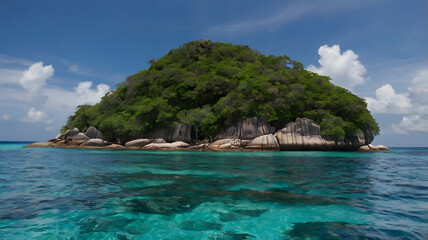 Naklejka premium Similan Islands are small islands, tourist attractions in Thailand, in the Andaman Sea, there are 9 islands