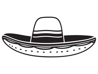 SOMBRERO HAT SILHOUETTE 