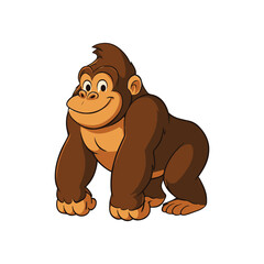 Cartoon gorilla vector illustration