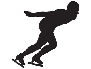 SPEED SKATING SILHOUETTE