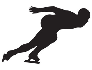 SPEED SKATING SILHOUETTE