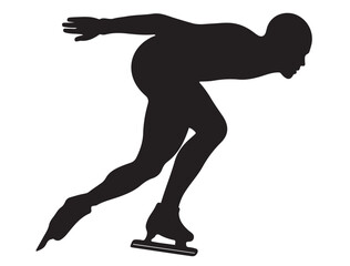 SPEED SKATING SILHOUETTE