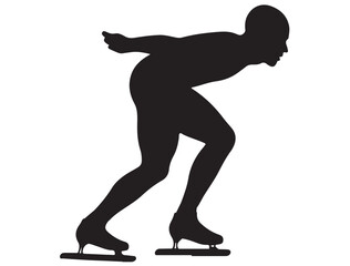 SPEED SKATING SILHOUETTE