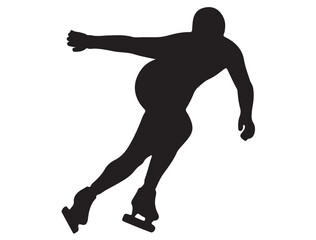 SPEED SKATING SILHOUETTE