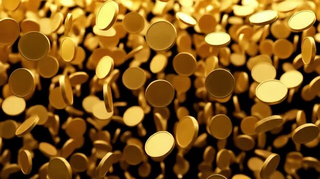 Golden Coins Falling from the Sky