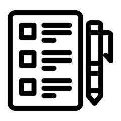 Checklist Icon With Pen