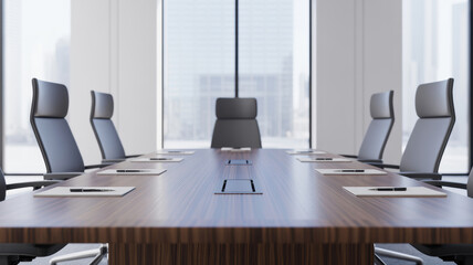 Salle de r&eacute;union moderne avec table de conf&eacute;rence