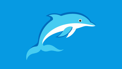 Fototapeta premium Playful Dolphin Jumping Out Of Water Ocean Wildlife Marine Life