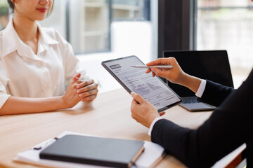 hr audit resume applicant paper and interview to applicant for selection human resource to company.HR resume employee job resume application concept.