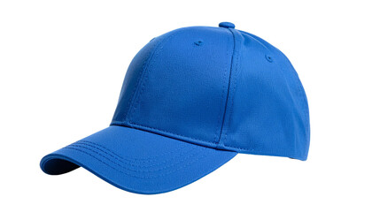 Fototapeta premium Classic Blue Baseball Hat on White Background