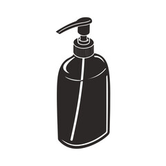 Elegant silhouette Liquid Soap Dispenser - A Stylish and Hygienic Addition to Any Bathroom or Kitchen Setting An Illustration.