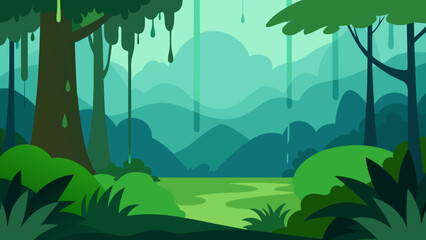 Explore a Dense Humid Jungle with Air Thick with Moisture and Life