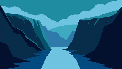 Explore a Dramatic Fjord with Steep Towering Cliffs Plunging into the Sea