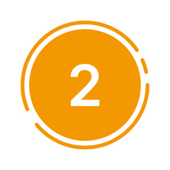 Number Label 02 – Colorful & Vivid Circle Style