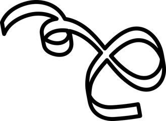 Ribbon bold line. Decoration for holiday party