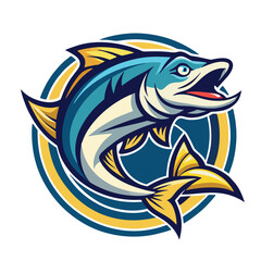 design logo vector icon illustration mascot fish