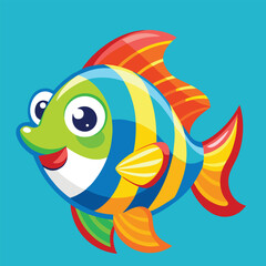 design logo vector icon illustration mascot fish