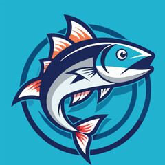 design logo vector icon illustration mascot fish