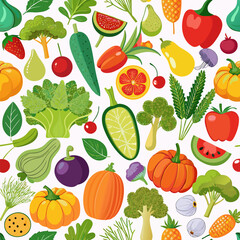mix healthy foods vector art
