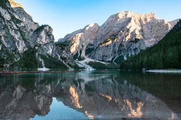 mountain lake reflection