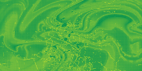 Dots halftone yellow green color pattern gradient texture background.