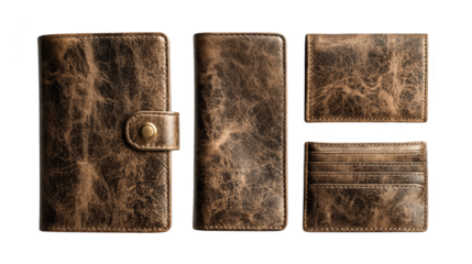 Stylish brown leather wallet case with key, secure and convenient everyday carry solution.