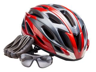  bicycle helmet safety gear for cycling ride isolated  on white background PNG, AI GENERATED