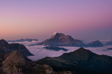 sunrise in the mountains