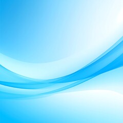 Abstract smooth flowing blue curves on a light blue background