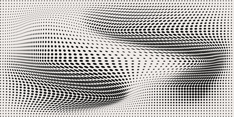 Monochrome printing raster, abstract vector halftone background. Modern trendy design in Vector Illustration