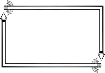 Elegant Arrow Border: Decorative Frame Design for Presentations