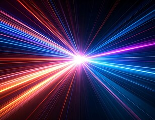 Abstract speed lines radiating outward from a central point