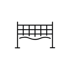 Minimalist Tennis Court and Net Graphic Design