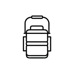 Tiffin Lunchbox Icon with Handles Simple Clean Design for Food and Meal Concepts