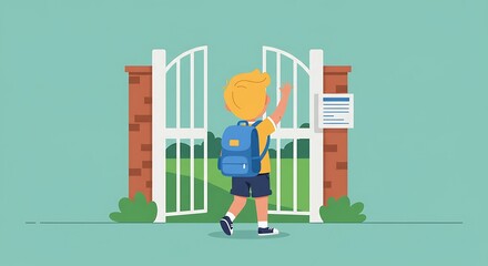 Back to School: A Boy's First Day Adventure